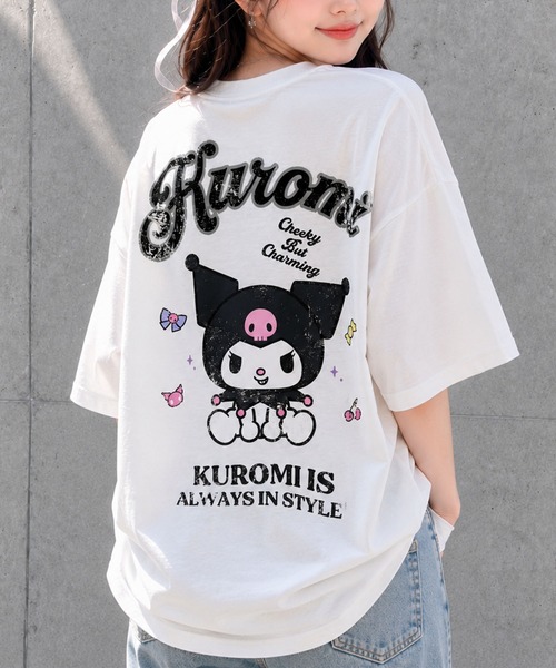 GLAMOROUS JANE(グラマラスジェーン)の「クロミバックプリントTシャツ(Tシャツ/カットソー・レディース・ブラック/オフホワイト/杢グレー・FREE)」の2枚目の写真