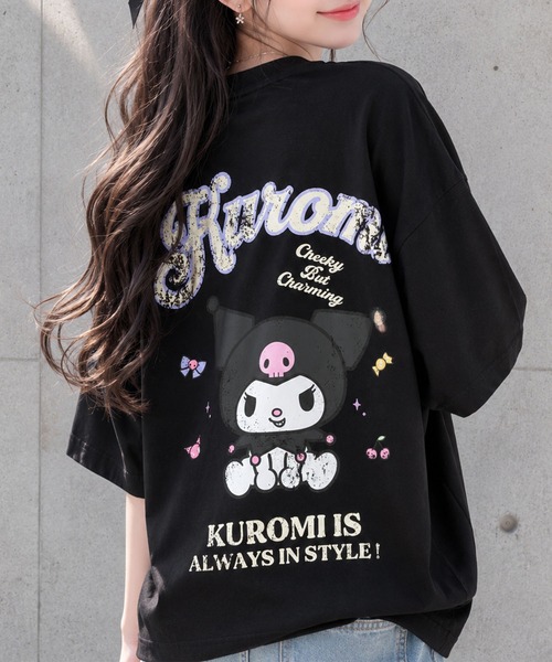 GLAMOROUS JANE(グラマラスジェーン)の「クロミバックプリントTシャツ(Tシャツ/カットソー・レディース・ブラック/オフホワイト/杢グレー・FREE)」の3枚目の写真