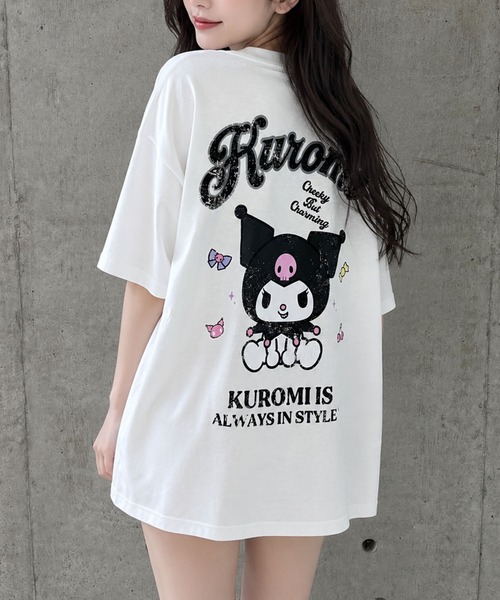 GLAMOROUS JANE(グラマラスジェーン)の「クロミバックプリントTシャツ(Tシャツ/カットソー・レディース・ブラック/オフホワイト/杢グレー・FREE)」の5枚目の写真
