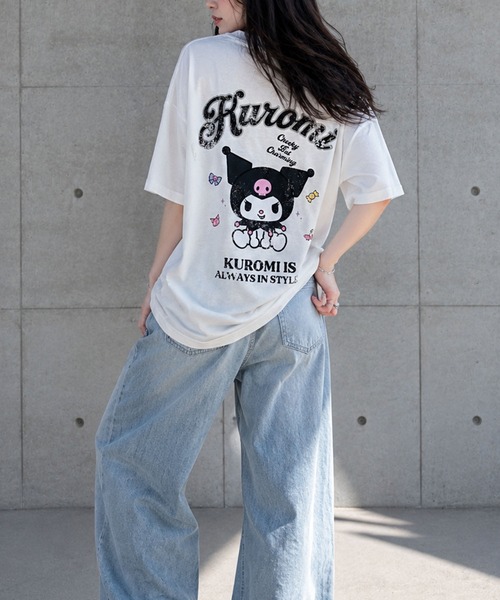 GLAMOROUS JANE(グラマラスジェーン)の「クロミバックプリントTシャツ(Tシャツ/カットソー・レディース・ブラック/オフホワイト/杢グレー・FREE)」の6枚目の写真