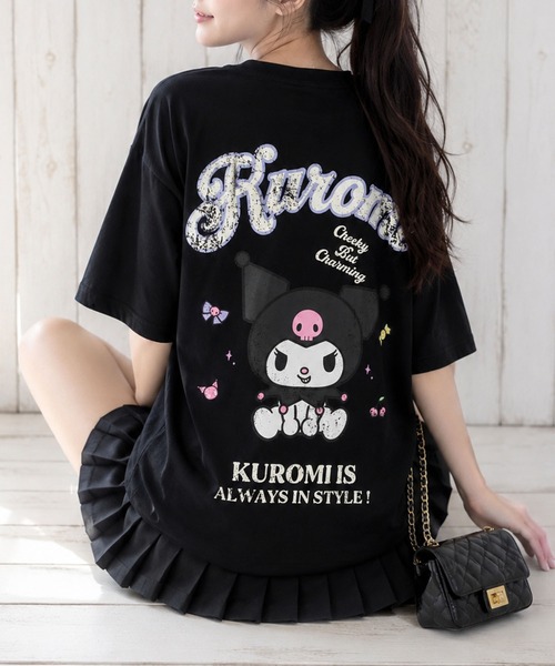 GLAMOROUS JANE(グラマラスジェーン)の「クロミバックプリントTシャツ(Tシャツ/カットソー・レディース・ブラック/オフホワイト/杢グレー・FREE)」の7枚目の写真