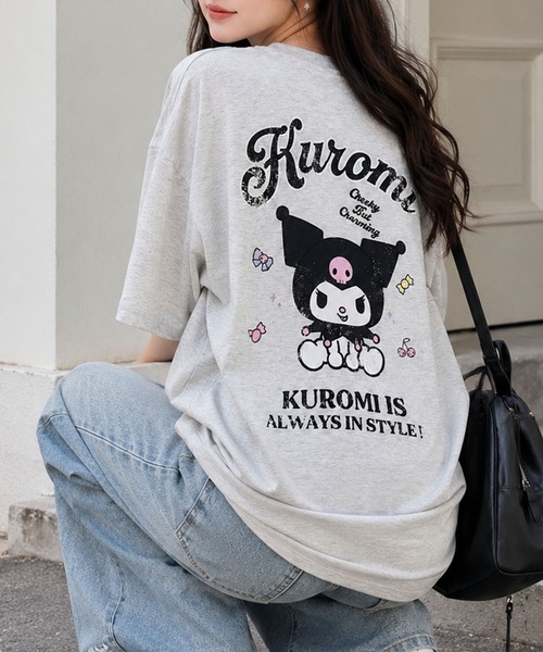 GLAMOROUS JANE(グラマラスジェーン)の「クロミバックプリントTシャツ(Tシャツ/カットソー・レディース・ブラック/オフホワイト/杢グレー・FREE)」の9枚目の写真