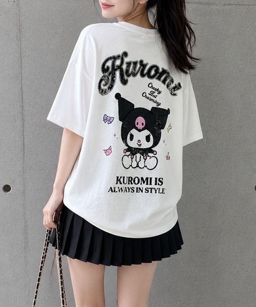 GLAMOROUS JANE(グラマラスジェーン)の「クロミバックプリントTシャツ(Tシャツ/カットソー・レディース・ブラック/オフホワイト/杢グレー・FREE)」の4枚目の写真
