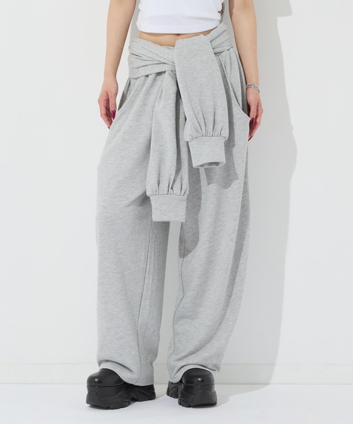 ANAP(アナップ)の「マルチway袖風ベルト付きスウェットコクーンパンツ(その他パンツ・レディース・ピンク/ブラック/グレー・F)」の1枚目の写真