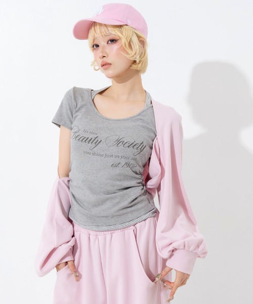 ANAP(アナップ)の「マルチway袖風ベルト付きスウェットコクーンパンツ(その他パンツ・レディース・ピンク/ブラック/グレー・F)」の6枚目の写真