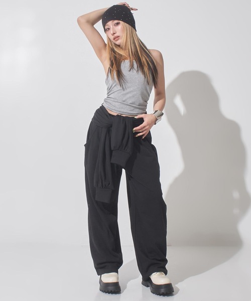 ANAP(アナップ)の「マルチway袖風ベルト付きスウェットコクーンパンツ(その他パンツ・レディース・ピンク/ブラック/グレー・F)」の18枚目の写真