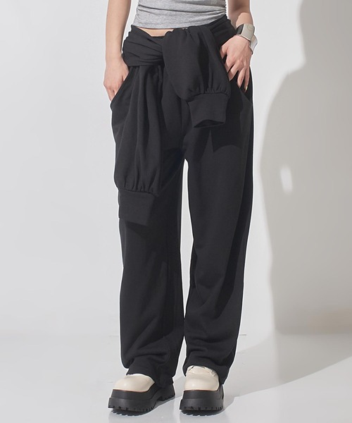 ANAP(アナップ)の「マルチway袖風ベルト付きスウェットコクーンパンツ(その他パンツ・レディース・ピンク/ブラック/グレー・F)」の14枚目の写真