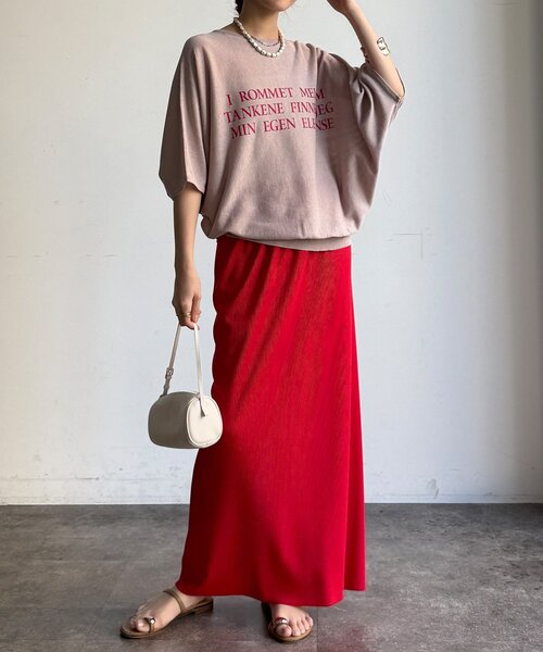 DouDou(ドゥドゥ)の「【WEB限定】UVカット接触冷感ロゴニット(ニット/セーター・レディース・ホワイト/ベージュ/ブラック・FREE)」の8枚目の写真