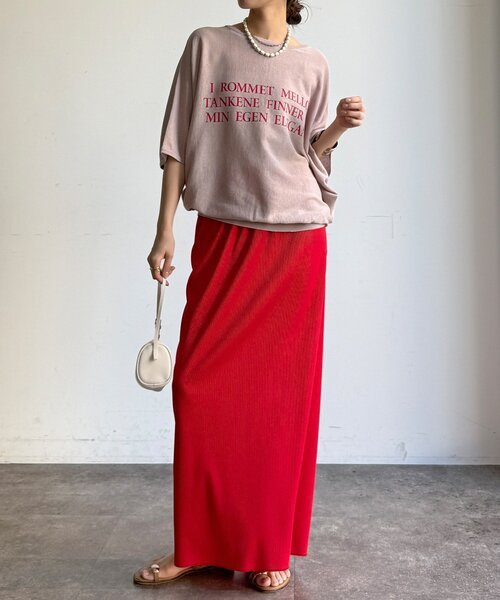 DouDou(ドゥドゥ)の「【WEB限定】UVカット接触冷感ロゴニット(ニット/セーター・レディース・ホワイト/ベージュ/ブラック・FREE)」の9枚目の写真