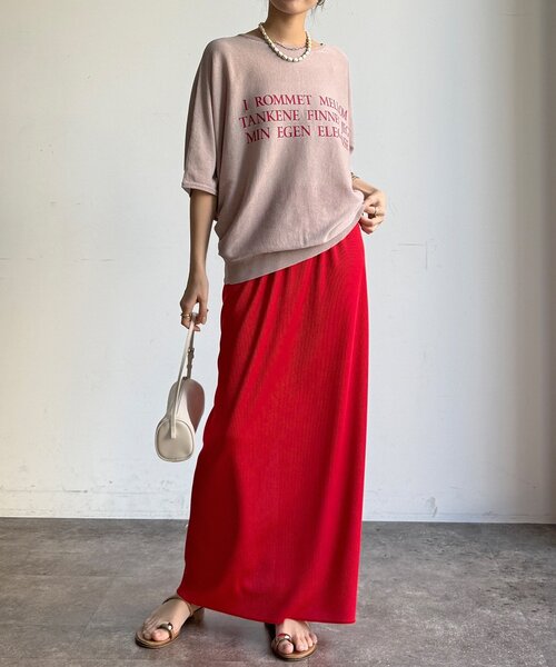 DouDou(ドゥドゥ)の「【WEB限定】UVカット接触冷感ロゴニット(ニット/セーター・レディース・ホワイト/ベージュ/ブラック・FREE)」の10枚目の写真