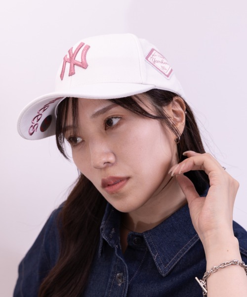 MLB Korea(エムエルビーコリア)の「MLB Korea(エムエルビーコリア)/ダイヤモンド刺繍 ロゴパッチ ボールキャップ 帽子/DIAMOND LOGO PATCH BALL CAP(キャップ・レディース・ベージュ/ブラック系その他2/ホワイト/ブラック系その他/ブラック×ピンク/ブラック×ゴールド/ブルー/グレー・FREE)」の16枚目の写真