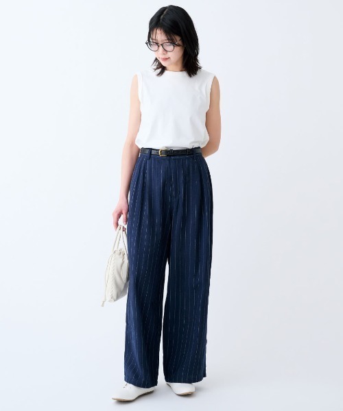 THREE FIFTY STANDARD（スリーフィフティースタンダード）の「ＴＨＲＥＥ　ＦＩＦＴＹ　ＳＴＡＮＤＡＲＤ　やわらかな着ごこちのシルク混タンクトップ（タンクトップ・レディース・チャコールグレー/チョコ/オフホワイト・LL/L/M）」の15枚目の写真