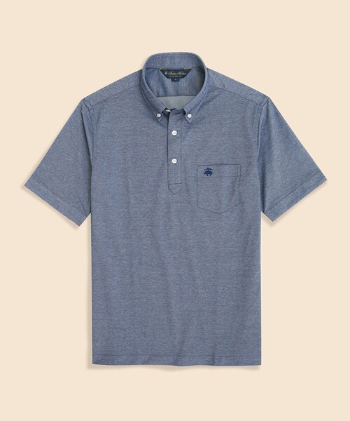 BROOKS BROTHERS(ブルックスブラザーズ)の「コットン/ポリエステルピケ GFロゴ ポケット ポロシャツ(ポロシャツ・メンズ・ブルー・SMALL/MEDIUM/LARGE)」の1枚目の写真