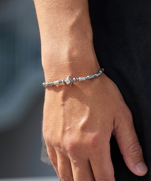 SunKu(サンク)の「SunKu/サンク Silver Pipe Beads Bracelet シルバー パイプ ビーズ ブレスレット ビンテージ ヴィンテージ アンティーク調 アメカジ メンズ レディース 2026年 夏 夏服(ネックレス・メンズ・シルバー・FREE)」の1枚目の写真