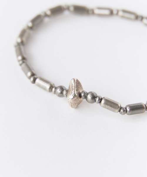 SunKu(サンク)の「SunKu/サンク Silver Pipe Beads Bracelet シルバー パイプ ビーズ ブレスレット ビンテージ ヴィンテージ アンティーク調 アメカジ メンズ レディース 2026年 夏 夏服(ネックレス・メンズ・シルバー・FREE)」の6枚目の写真