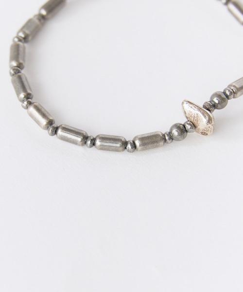 SunKu(サンク)の「SunKu/サンク Silver Pipe Beads Bracelet シルバー パイプ ビーズ ブレスレット ビンテージ ヴィンテージ アンティーク調 アメカジ メンズ レディース 2026年 夏 夏服(ネックレス・メンズ・シルバー・FREE)」の7枚目の写真
