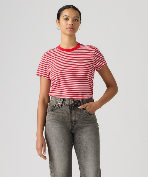 Levi's(リーバイス)の「Levi's/リーバイス スラブTシャツ(Tシャツ/カットソー・レディース・レッド・XS/M/S)」の2枚目の写真