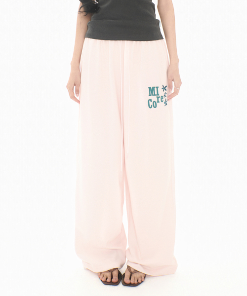 MIRECO(ミレコ)の「CALI SWEAT PT BABY PINK(スウェットパンツ・レディース・その他・FREE)」の1枚目の写真