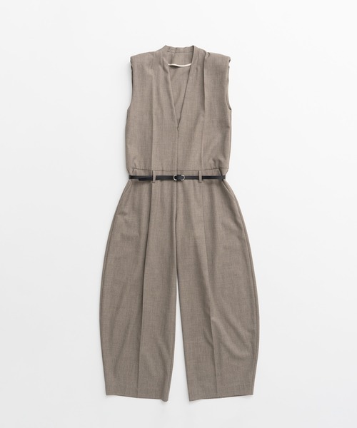 PRANK PROJECT(プランクプロジェクト)の「【2026Autumn Pre-Order】スーチングワイドジャンプスーツ / Suiting Wide Jumpsuit(つなぎ/オールインワン・レディース・グレイッシュベージュ/ネイビー・38/36)」の11枚目の写真