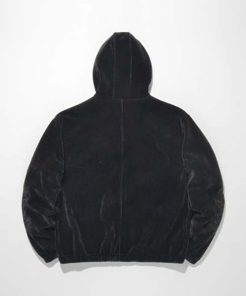 SUPERTHANKS（スーパーサンクス）の「無地ストレッチコーデュロイハーフジップフーディStretch corduroy Half zip hoodie（刺繍無）（パーカー・メンズ・ブラック/チャコールグレー・L/M/S）」の13枚目の写真