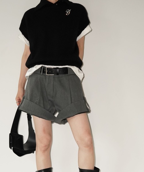 chuclla(チュクラ)の「タックロールアップショートパンツ chw26a077(その他パンツ・レディース・ダークグレー/ライトベージュ・L/S/M)」の16枚目の写真