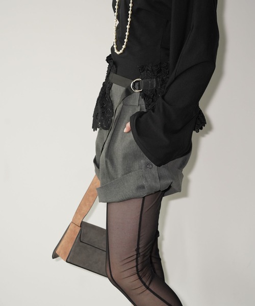 chuclla(チュクラ)の「タックロールアップショートパンツ chw26a077(その他パンツ・レディース・ダークグレー/ライトベージュ・L/S/M)」の20枚目の写真