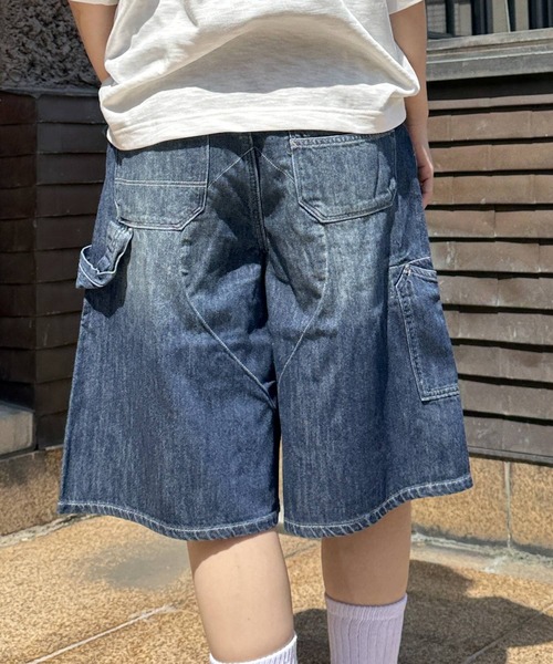 GREEN BOWL(グリーンボウル)の「グリーンボウル【GREEN BOWL】Denim Washing Bermuda shorts/バミューダショーツ(デニムパンツ・レディース・インディゴブルー・M/L)」の3枚目の写真