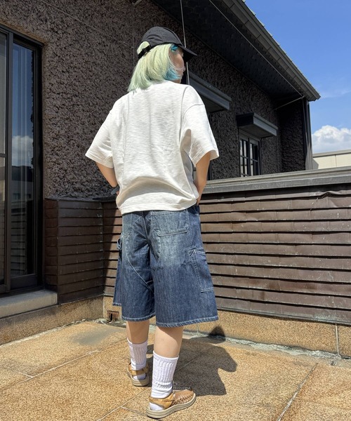 GREEN BOWL(グリーンボウル)の「グリーンボウル【GREEN BOWL】Denim Washing Bermuda shorts/バミューダショーツ(デニムパンツ・レディース・インディゴブルー・M/L)」の5枚目の写真