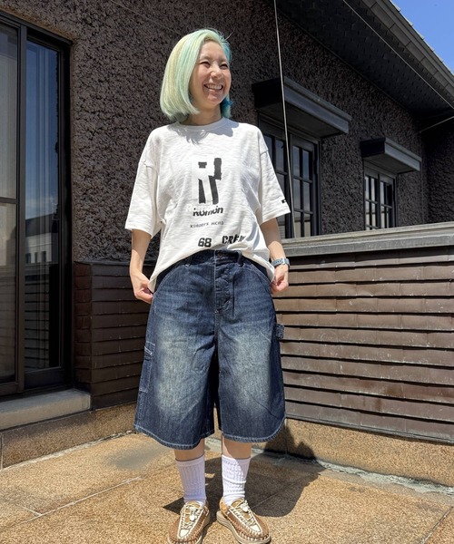 GREEN BOWL(グリーンボウル)の「グリーンボウル【GREEN BOWL】Denim Washing Bermuda shorts/バミューダショーツ(デニムパンツ・レディース・インディゴブルー・M/L)」の6枚目の写真