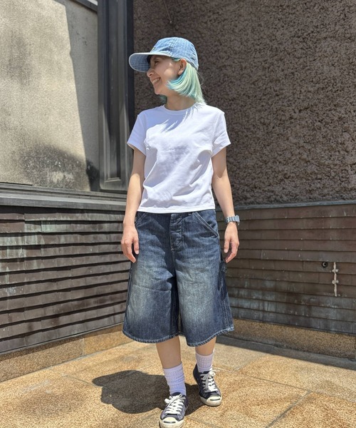 GREEN BOWL(グリーンボウル)の「グリーンボウル【GREEN BOWL】Denim Washing Bermuda shorts/バミューダショーツ(デニムパンツ・レディース・インディゴブルー・M/L)」の7枚目の写真