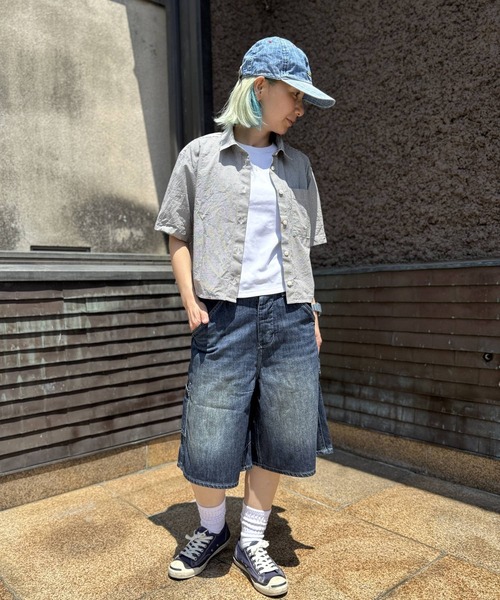 GREEN BOWL(グリーンボウル)の「グリーンボウル【GREEN BOWL】Denim Washing Bermuda shorts/バミューダショーツ(デニムパンツ・レディース・インディゴブルー・M/L)」の8枚目の写真