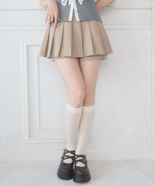 MAJESTIC LEGON(マジェスティックレゴン)の「ベルトセットキラキラミニスカパン(スカート・レディース・ブラック/グレー/ベージュ・MEDIUM)」の7枚目の写真