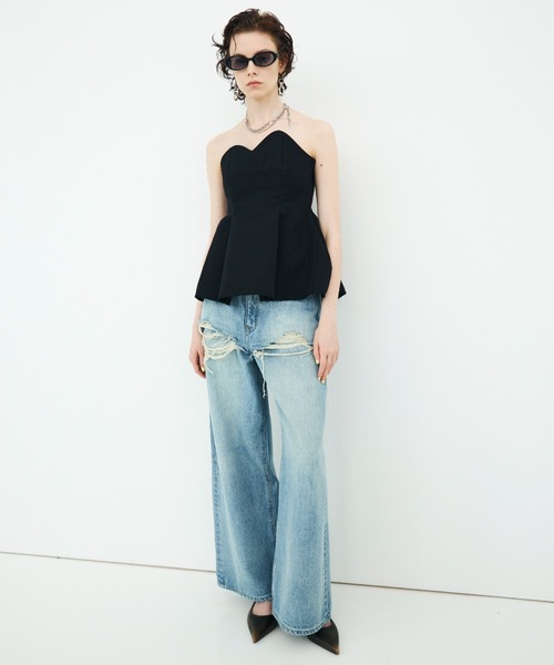 JOSE MOON(ジョゼムーン)の「CONTRAST BUSTIER/コントラストビスチェ(その他トップス・レディース・ブラック・38/36)」の6枚目の写真