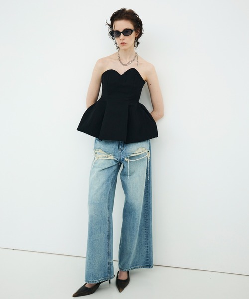 JOSE MOON(ジョゼムーン)の「CONTRAST BUSTIER/コントラストビスチェ(その他トップス・レディース・ブラック・38/36)」の8枚目の写真