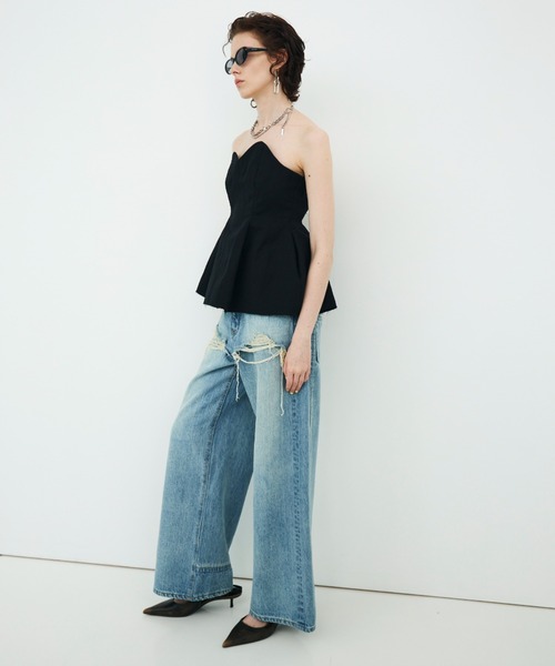 JOSE MOON(ジョゼムーン)の「CONTRAST BUSTIER/コントラストビスチェ(その他トップス・レディース・ブラック・38/36)」の9枚目の写真