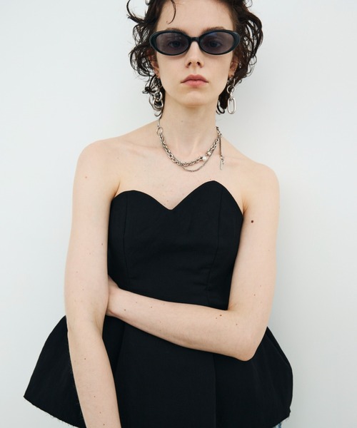 JOSE MOON(ジョゼムーン)の「CONTRAST BUSTIER/コントラストビスチェ(その他トップス・レディース・ブラック・38/36)」の4枚目の写真