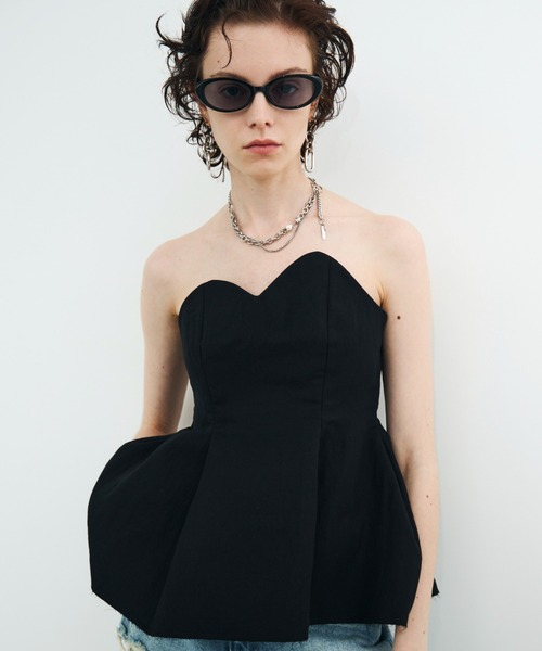JOSE MOON(ジョゼムーン)の「CONTRAST BUSTIER/コントラストビスチェ(その他トップス・レディース・ブラック・38/36)」の3枚目の写真