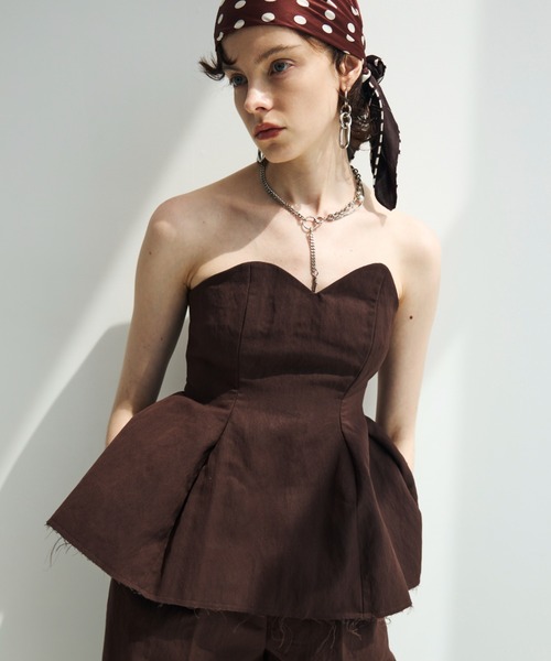 JOSE MOON(ジョゼムーン)の「CONTRAST BUSTIER/コントラストビスチェ(その他トップス・レディース・ブラック・38/36)」の15枚目の写真