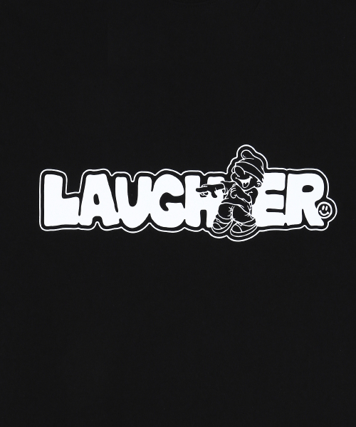LAUGHER（ラファー）の「ラッパーシグネチャーロゴTシャツ - ブラック（Tシャツ/カットソー・レディース・その他・MEDIUM/LARGE/X-LARGE）」の2枚目の写真