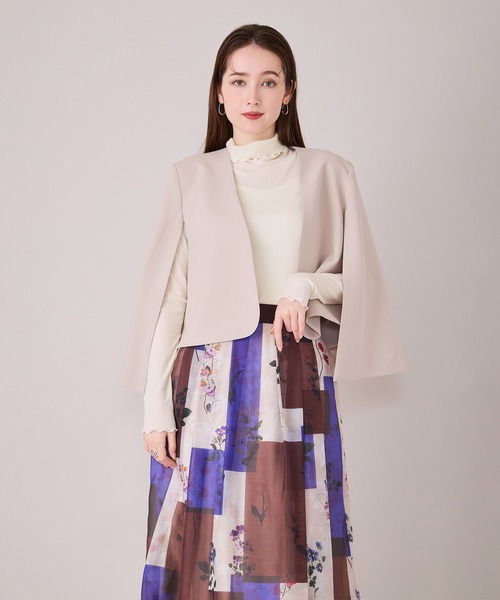 Audie a Muses(オーディアミューズ)の「カラーブロックフラワープリントタックスカート(スカート・レディース・ベージュ・38/42)」の16枚目の写真