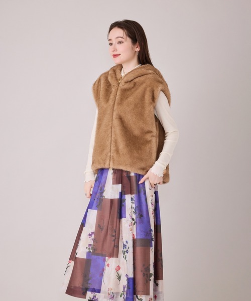 Audie a Muses(オーディアミューズ)の「カラーブロックフラワープリントタックスカート(スカート・レディース・ベージュ・38/42)」の20枚目の写真