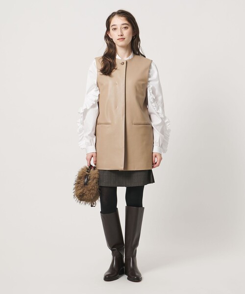 UNITED ARROWS（ユナイテッドアローズ）の「バックジップ ジョッキー ロングブーツ（ブーツ・レディース・ダークブラウン/ブラック・35/35h/36/36h/37/37h/38）」の9枚目の写真