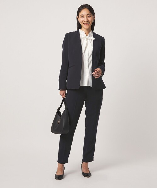A DAY IN THE LIFE UNITED ARROWS(アデイインザライフユナイテッドアローズ)の「ダブルクロス テーパードパンツ ‐セットアップ対応・ウォッシャブル‐<A DAY IN THE LIFE>(その他パンツ・レディース・ネイビー/ブラック/ダークグレー・40/38/36)」の18枚目の写真
