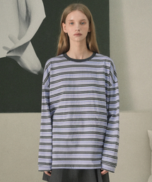 Striped Round T-Shirt (purple)
