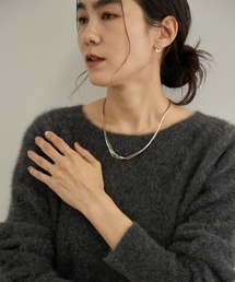 フォックスカシミアボートネックプルオーバー