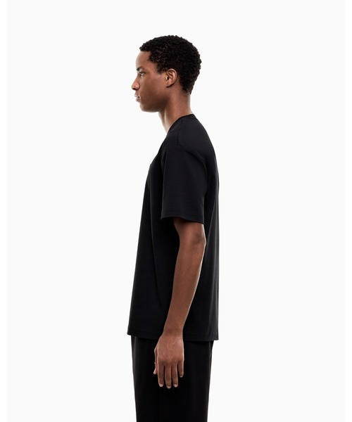 EMPORIO ARMANI EA7(エンポリオアルマーニイーエーセブン)の「<オンライン限定>【エンポリオ アルマーニ EA7】フロントロゴ コットン半袖Tシャツ Logo Series(Tシャツ/カットソー・メンズ・キナリ/ブラック・SMALL/MEDIUM/LARGE/XX-LARGE/X-SMALL/X-LARGE)」の5枚目の写真