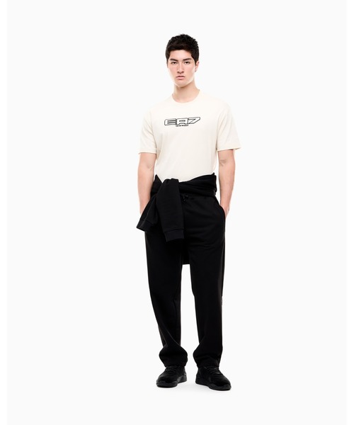 EMPORIO ARMANI EA7(エンポリオアルマーニイーエーセブン)の「<オンライン限定>【エンポリオ アルマーニ EA7】フロントロゴ コットン半袖Tシャツ Logo Series(Tシャツ/カットソー・メンズ・キナリ/ブラック・SMALL/MEDIUM/LARGE/XX-LARGE/X-SMALL/X-LARGE)」の12枚目の写真