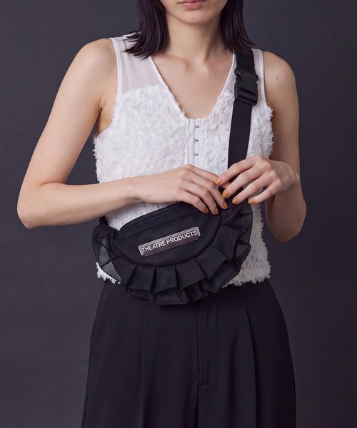 THEATRE PRODUCTS(シアタープロダクツ)の「【THEATRE PRODUCTS】メッシュフリルラウンドショルダーバッグ Mサイズ SPD(ショルダーバッグ・レディース・グレー/ブルー/ブラック/ベージュ/ネイビー・FREE)」の6枚目の写真