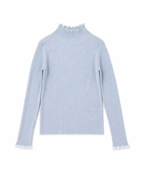 cloenc(クロエンス)の「【WEB限定カラーあり】Relaxy Rich シルクカシミヤ混 モックネック ニット(ニット/セーター・レディース・サックスブルー/ピンク/ワインレッド/ベージュ系その他7/ライトグレー系8/ブラウン系8/オリーブ/ネイビー/ライトイエロー系・02)」の6枚目の写真