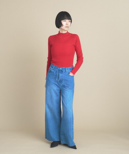 cloenc(クロエンス)の「【WEB限定カラーあり】Relaxy Rich シルクカシミヤ混 モックネック ニット(ニット/セーター・レディース・サックスブルー/ピンク/ワインレッド/ベージュ系その他7/ライトグレー系8/ブラウン系8/オリーブ/ネイビー/ライトイエロー系・02)」の18枚目の写真